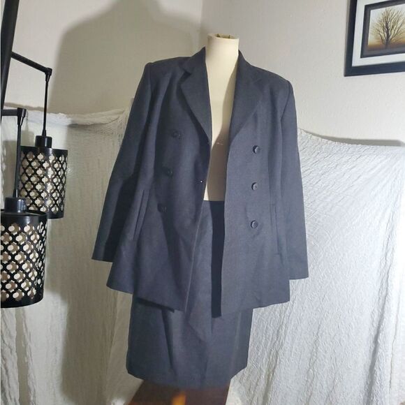 Amanda Smith VTG 100% Wool 2 Piece Suit Set Size 12 - Picture 9 of 12